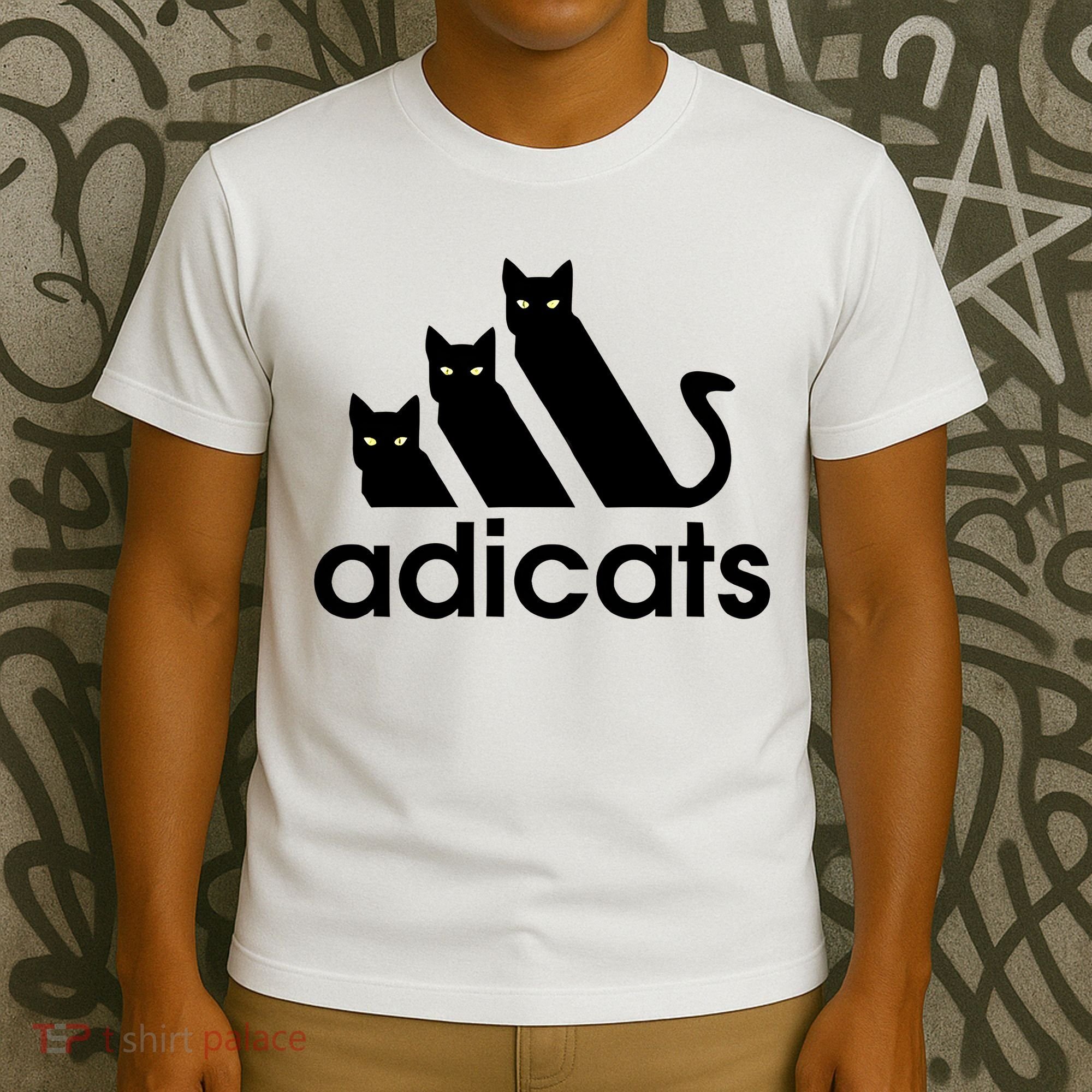 Funny Adicats Cute Cat Lover Pocket Cat Cat Mom Black Cat T-Shirt