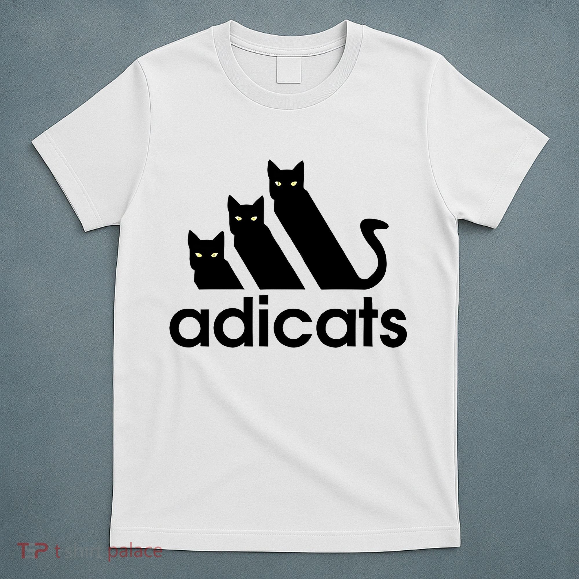 Funny Adicats Cute Cat Lover Pocket Cat Cat Mom Black Cat T-Shirt