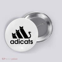 Funny Adicats Cute Cat Lover Pocket Cat Cat Mom Black Cat Button thumb 0