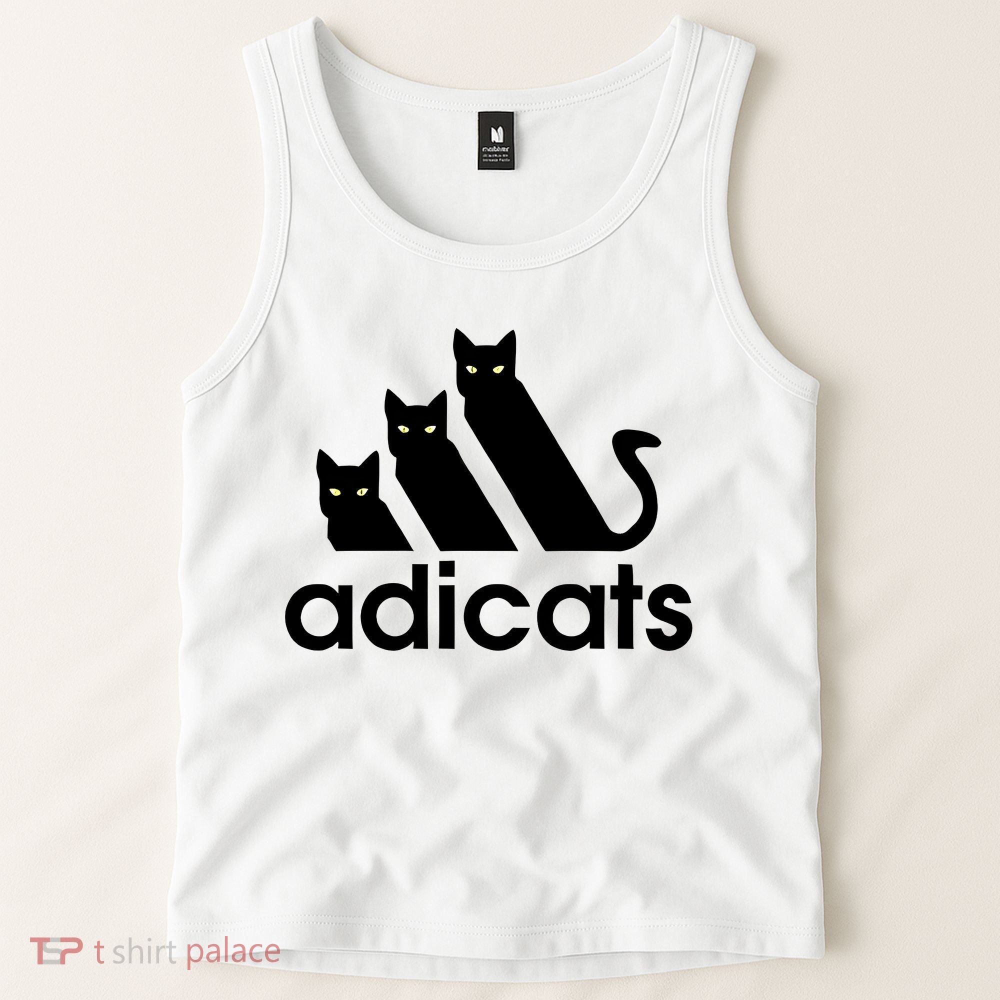 Funny Adicats Cute Cat Lover Pocket Cat Cat Mom Black Cat Tank Top