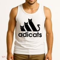 Funny Adicats Cute Cat Lover Pocket Cat Cat Mom Black Cat Tank Top thumb 3