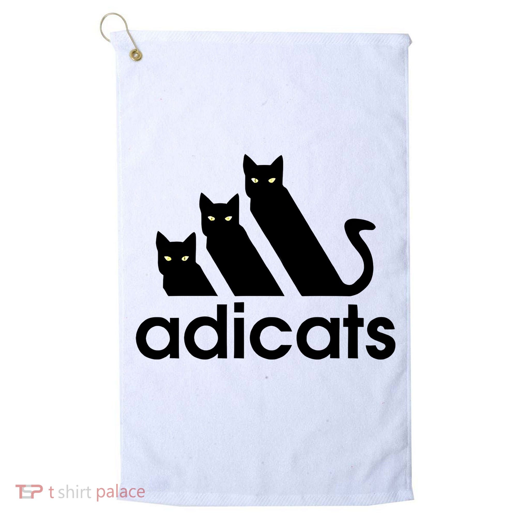 Funny Adicats Cute Cat Lover Pocket Cat Cat Mom Black Cat Golf Towel