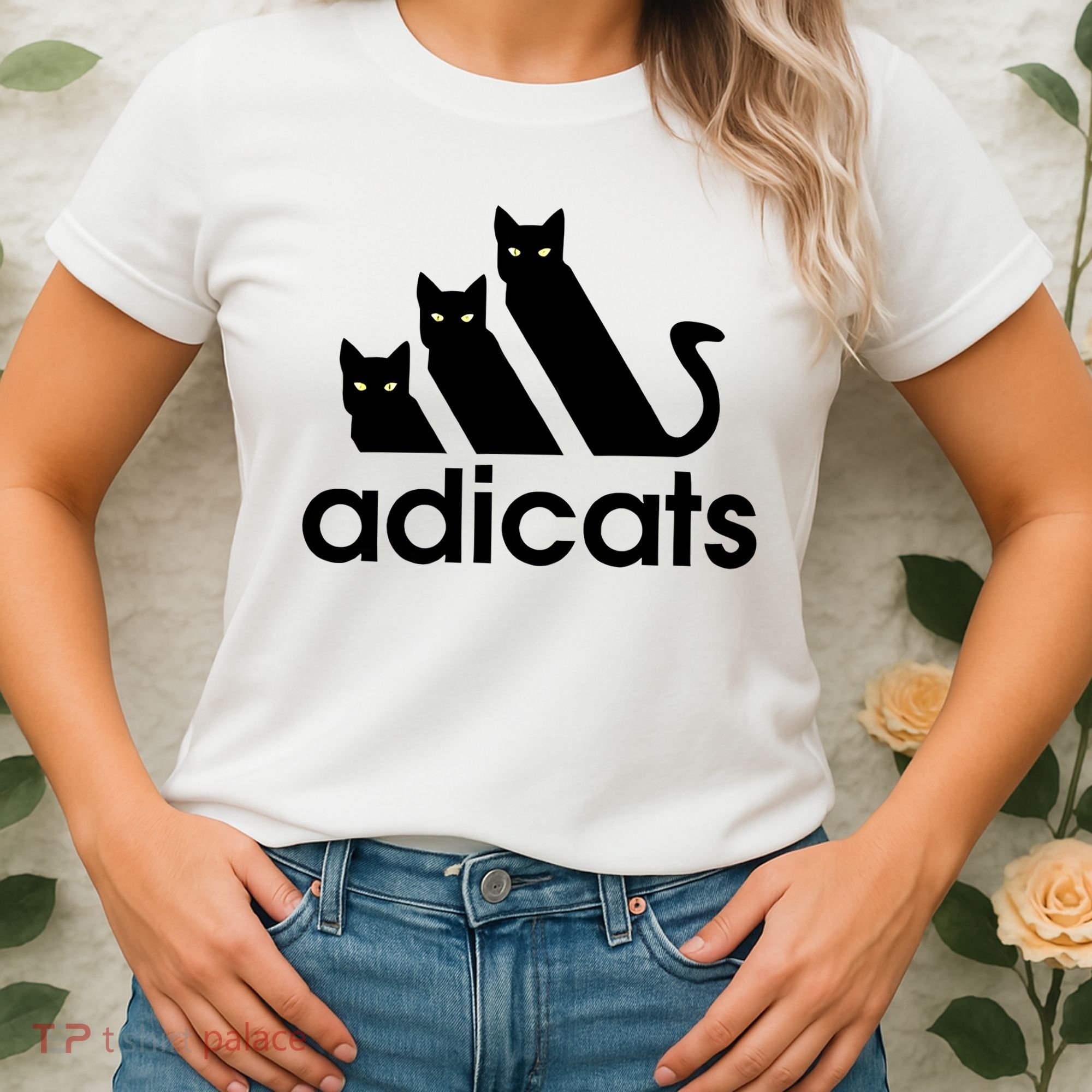 Funny Adicats Cute Cat Lover Pocket Cat Cat Mom Black Cat Women's T-Shirt