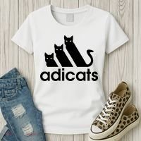 Funny Adicats Cute Cat Lover Pocket Cat Cat Mom Black Cat Women's T-Shirt thumb 3