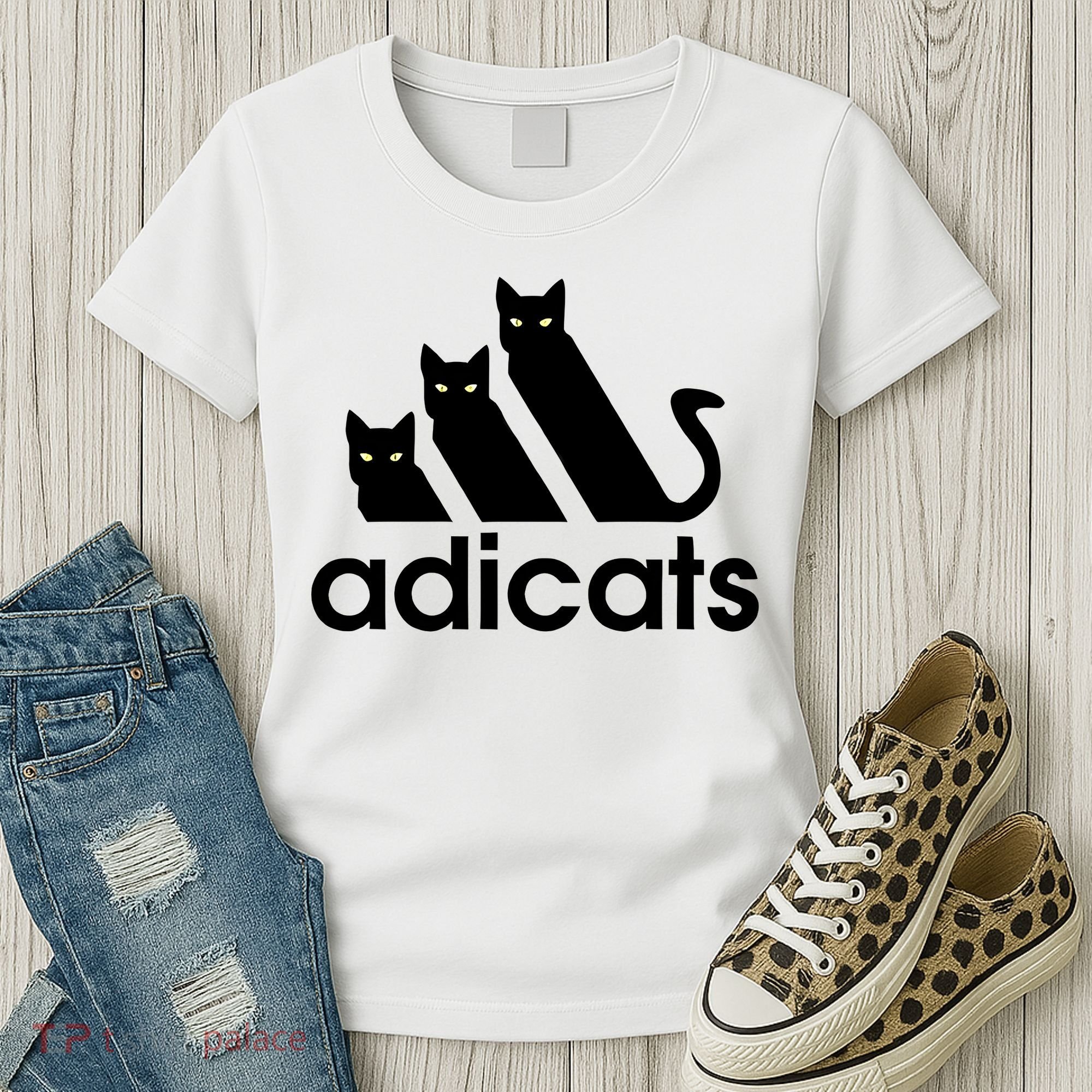 Funny Adicats Cute Cat Lover Pocket Cat Cat Mom Black Cat Women's T-Shirt