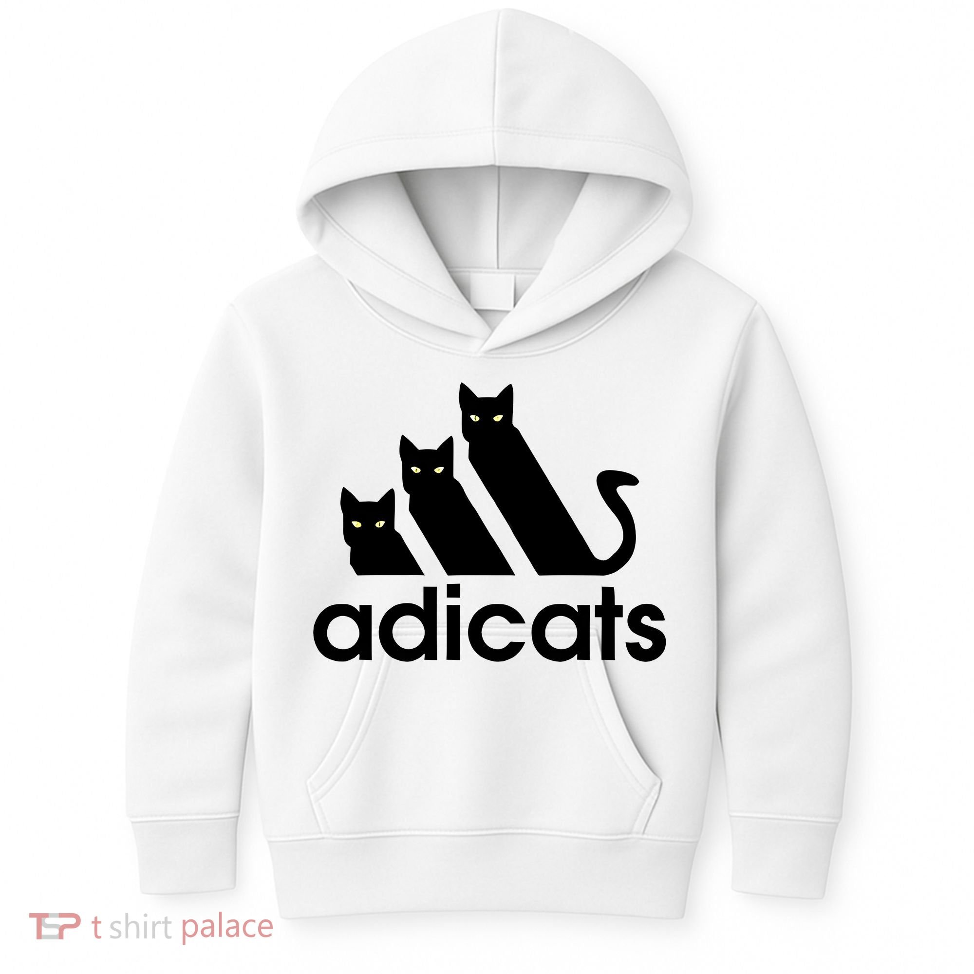 Funny Adicats Cute Cat Lover Pocket Cat Cat Mom Black Cat Kids Hoodie