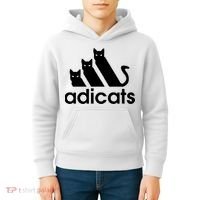 Funny Adicats Cute Cat Lover Pocket Cat Cat Mom Black Cat Kids Hoodie thumb 4