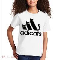Funny Adicats Cute Cat Lover Pocket Cat Cat Mom Black Cat Kids T-Shirt thumb 2