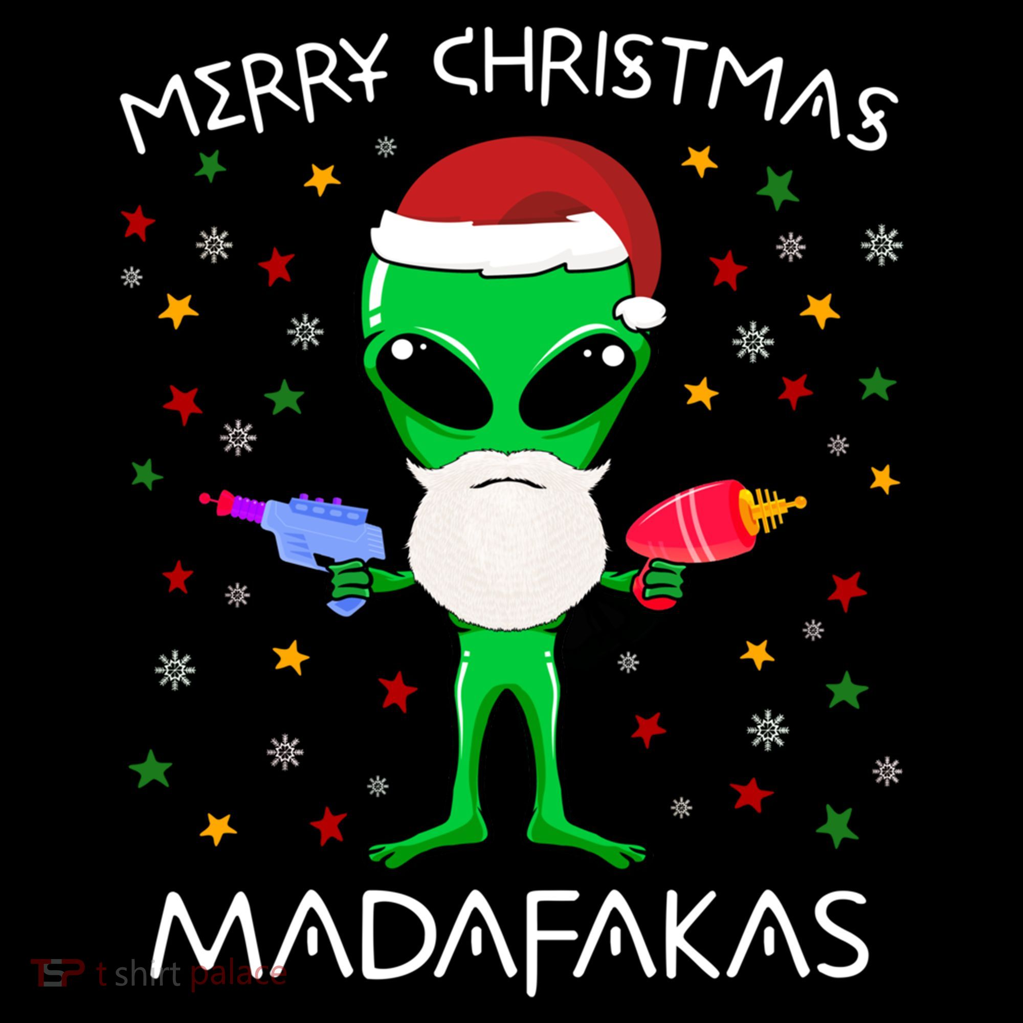 Funny Alien Christmas Cool Gift Merry Christmas Pew Madafakas Funny Gift Coffee Mug