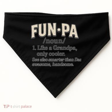 Fun-Pa: A Cool Twist on Grandpa USA-Made Doggie Bandana