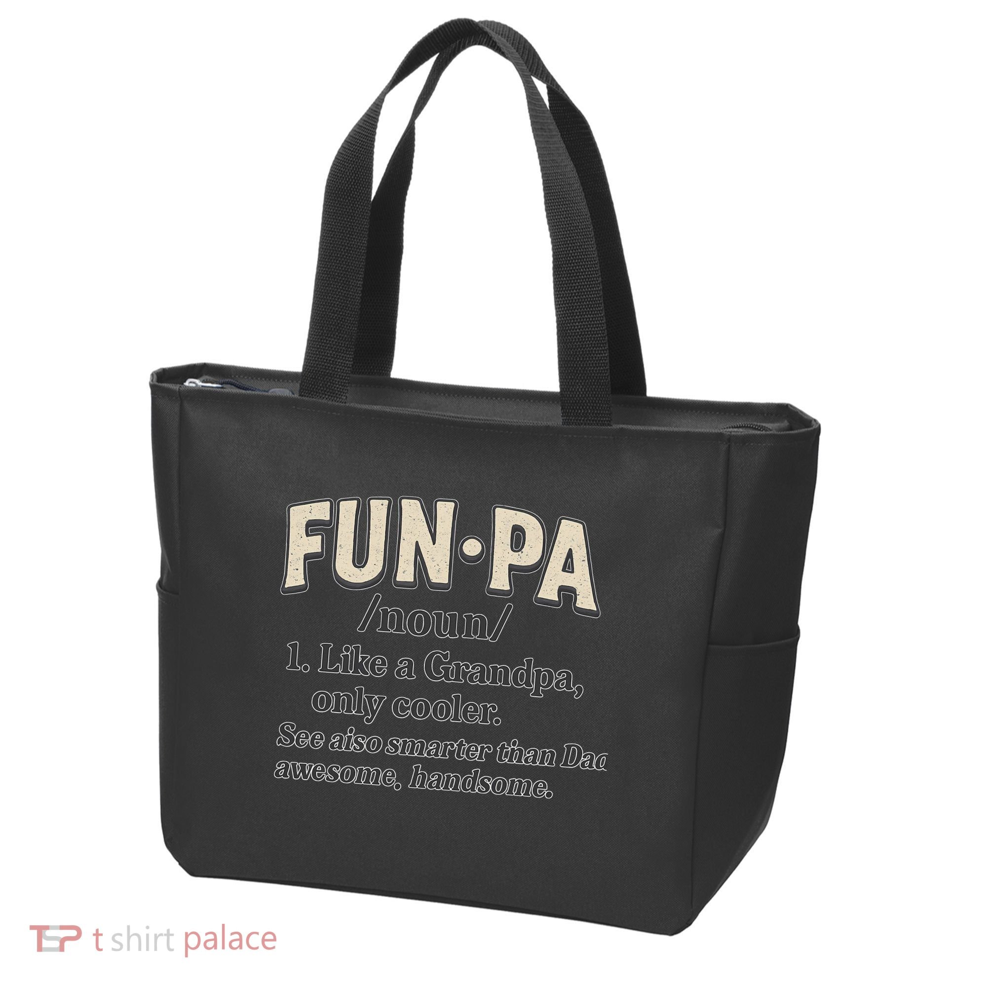 Fun-Pa: A Cool Twist on Grandpa Tote Bag