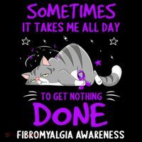 Fibromyalgia Awareness Cat Ribbon Gift Bucket Hat thumb 4
