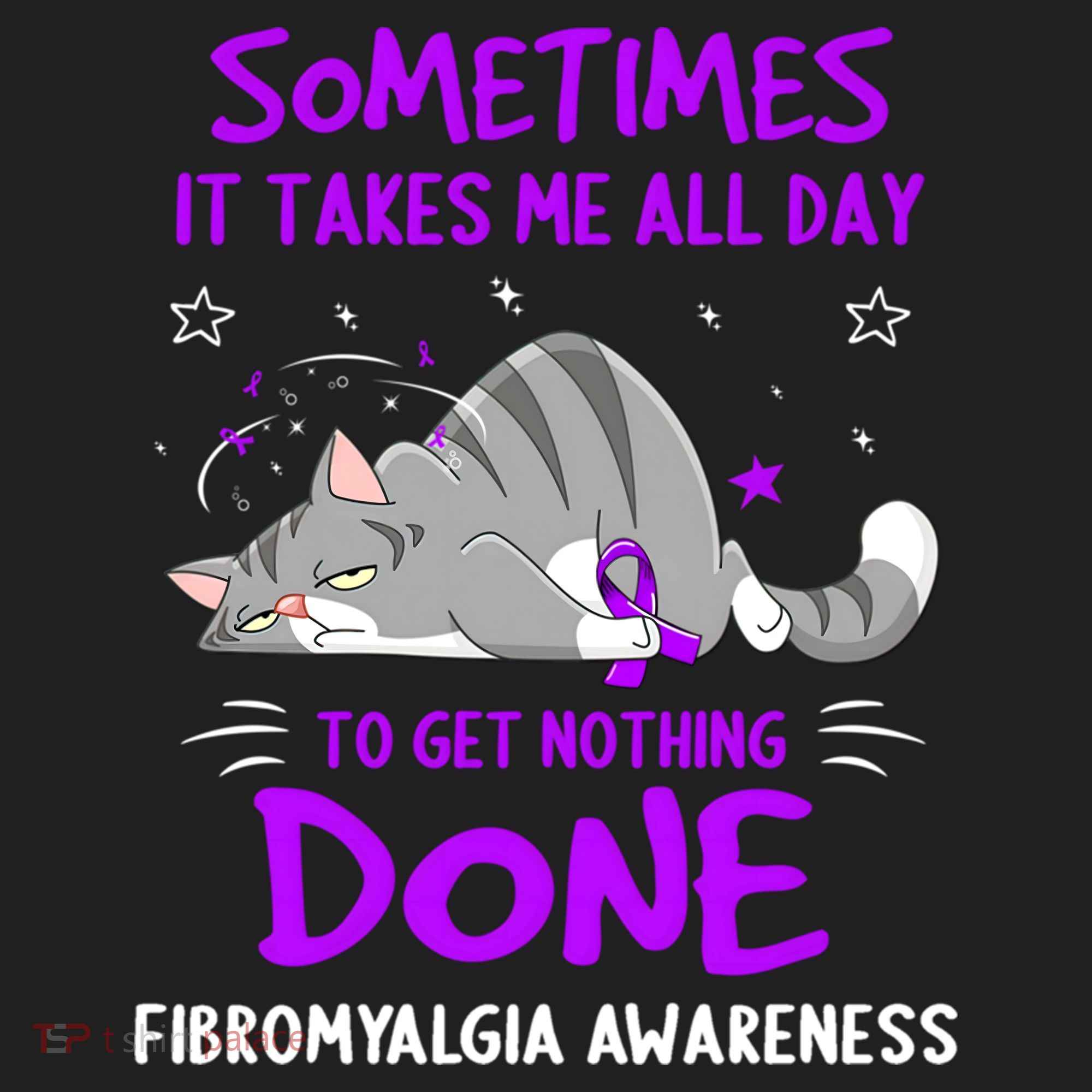 Fibromyalgia Awareness Cat Ribbon Gift Beanie