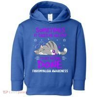 Fibromyalgia Awareness Cat Ribbon Gift Toddler Hoodie thumb 0