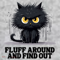 Funny Angry Cat Fluff Around And Find Out Cute Gift Long Sleeve Shirt thumb 2