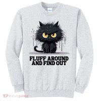 Funny Angry Cat Fluff Around And Find Out Cute Gift Sweatshirt thumb 0