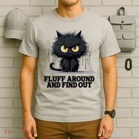 Funny Angry Cat Fluff Around And Find Out Cute Gift T-Shirt thumb 6