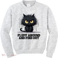Funny Angry Cat Fluff Around And Find Out Cute Gift Kids Sweatshirt thumb 0