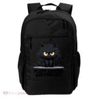 Funny Angry Cat Fluff Around And Find Out Cute Gift Backpack thumb 0