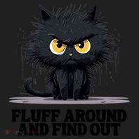 Funny Angry Cat Fluff Around And Find Out Cute Gift Beanie thumb 2
