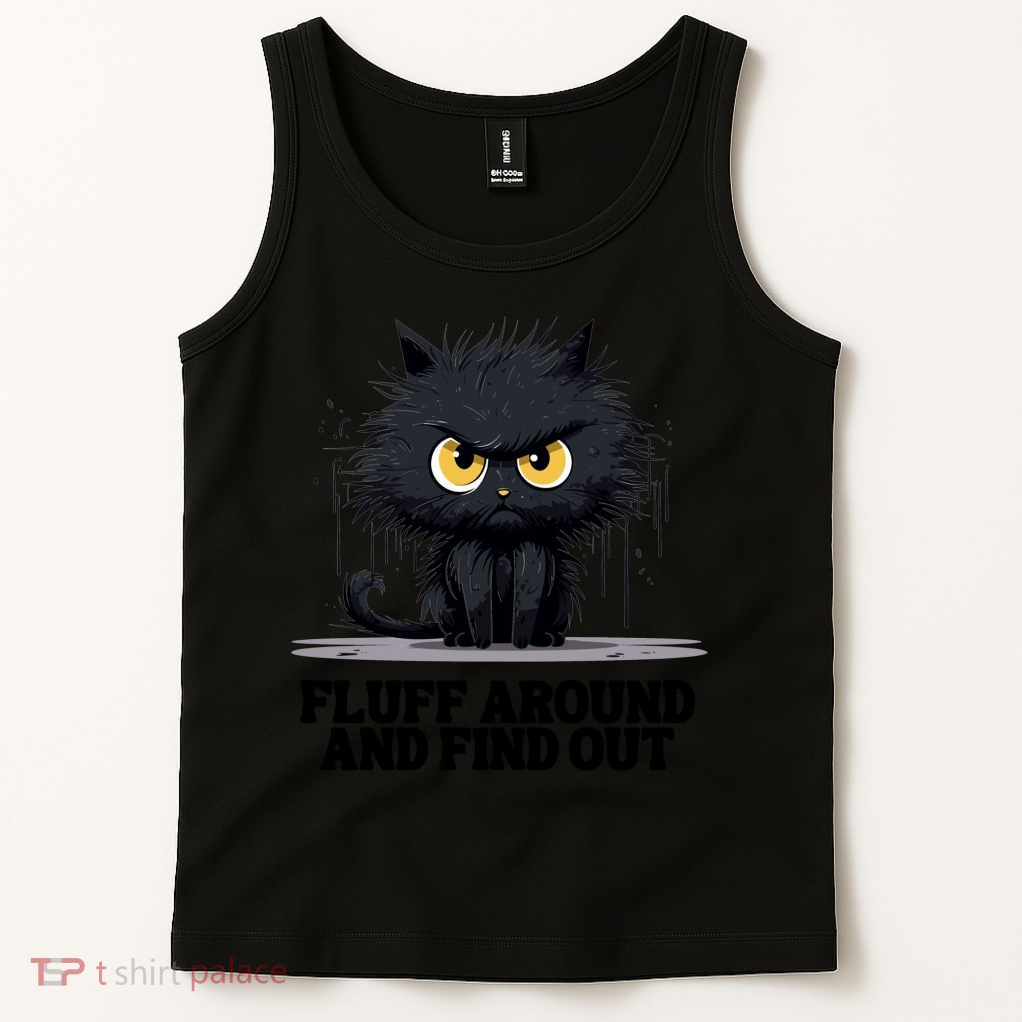 Funny Angry Cat Fluff Around And Find Out Cute Gift Tank Top