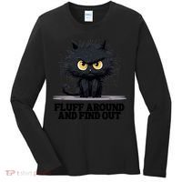 Funny Angry Cat Fluff Around And Find Out Cute Gift Women's Long Sleeve Shirt thumb 0