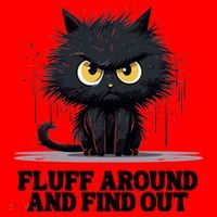 Funny Angry Cat Fluff Around And Find Out Cute Gift Santa Hat thumb 1