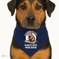Funny A Clean Beaver Always Gets More Wood Beaver Lover USA-Made Doggie Bandana thumb 1