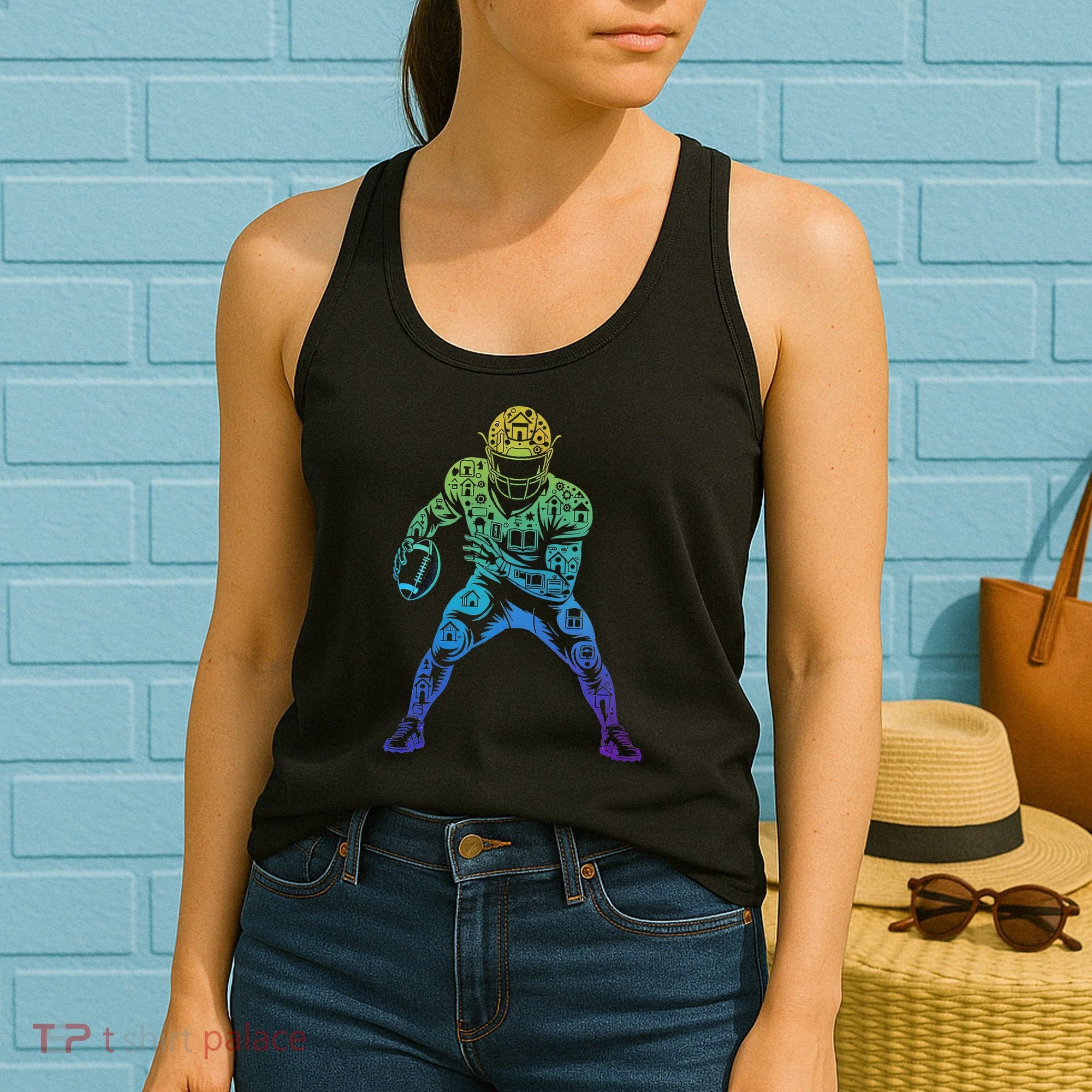 Football Apparel Center Player Coach Football Women's Tank Top