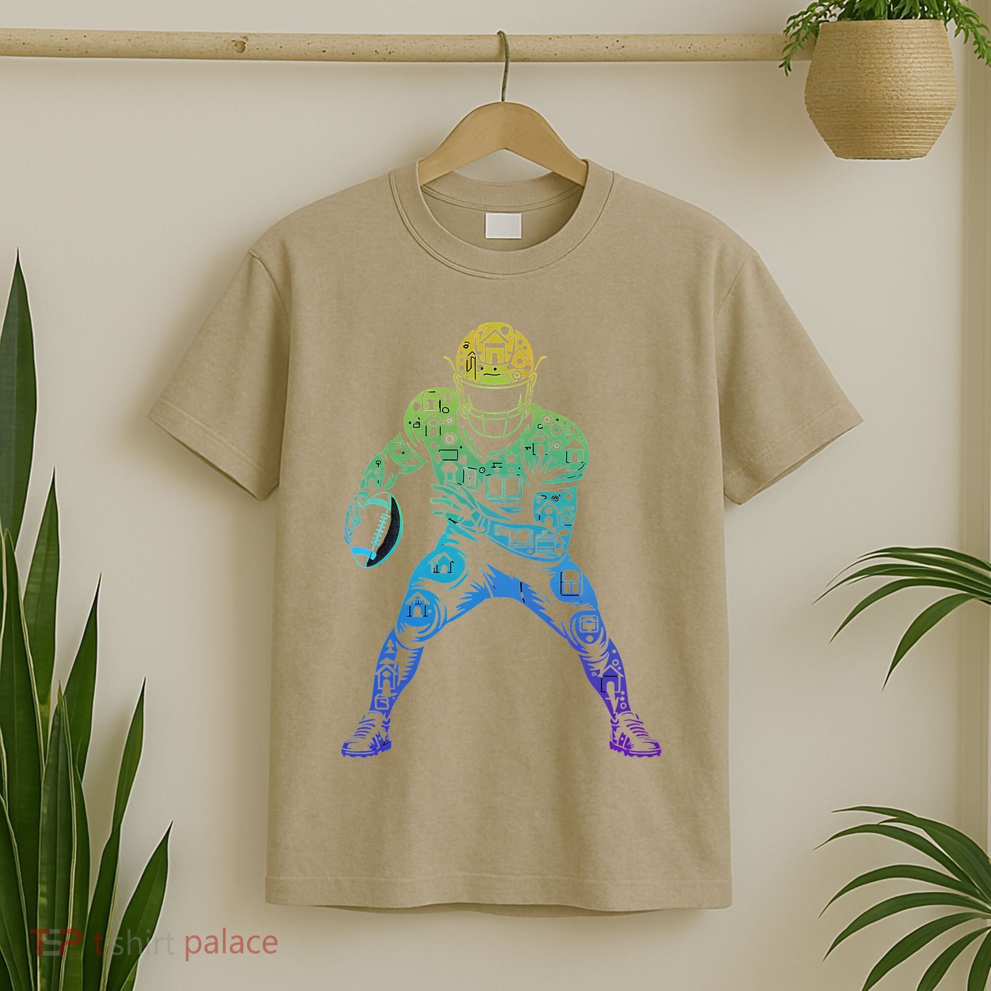 Football Apparel Center Player Coach Football T-Shirt