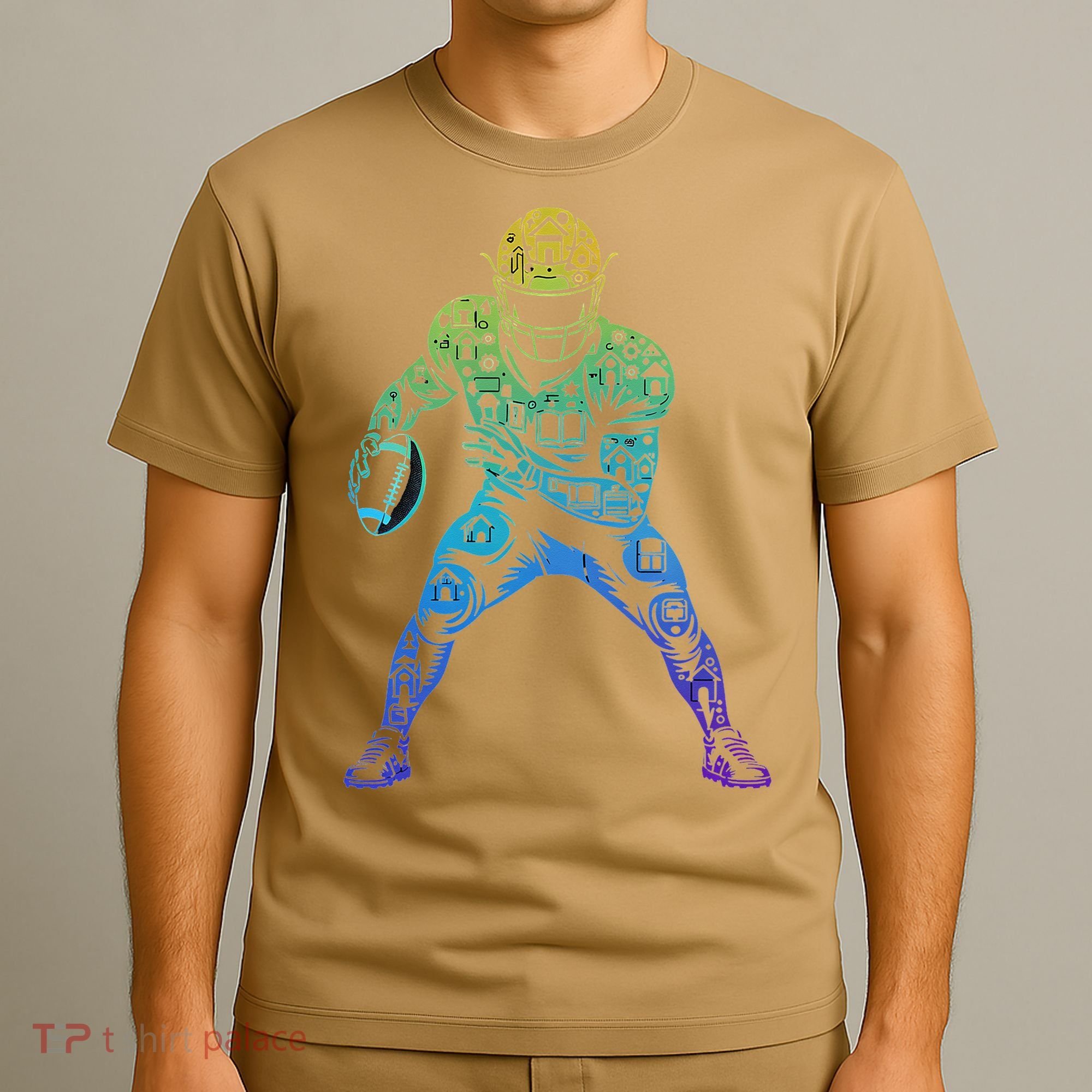 Football Apparel Center Player Coach Football T-Shirt