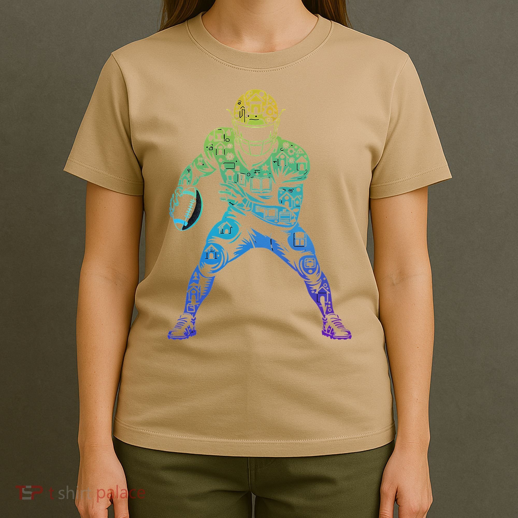 Football Apparel Center Player Coach Football T-Shirt