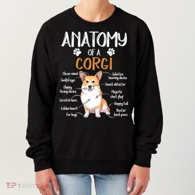 Funny Anatomy Corgi Dog Lover Gift Women's Sweatshirt