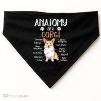 Funny Anatomy Corgi Dog Lover Gift USA-Made Doggie Bandana thumb 0