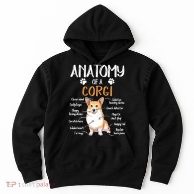 Funny Anatomy Corgi Dog Lover Gift Hoodie