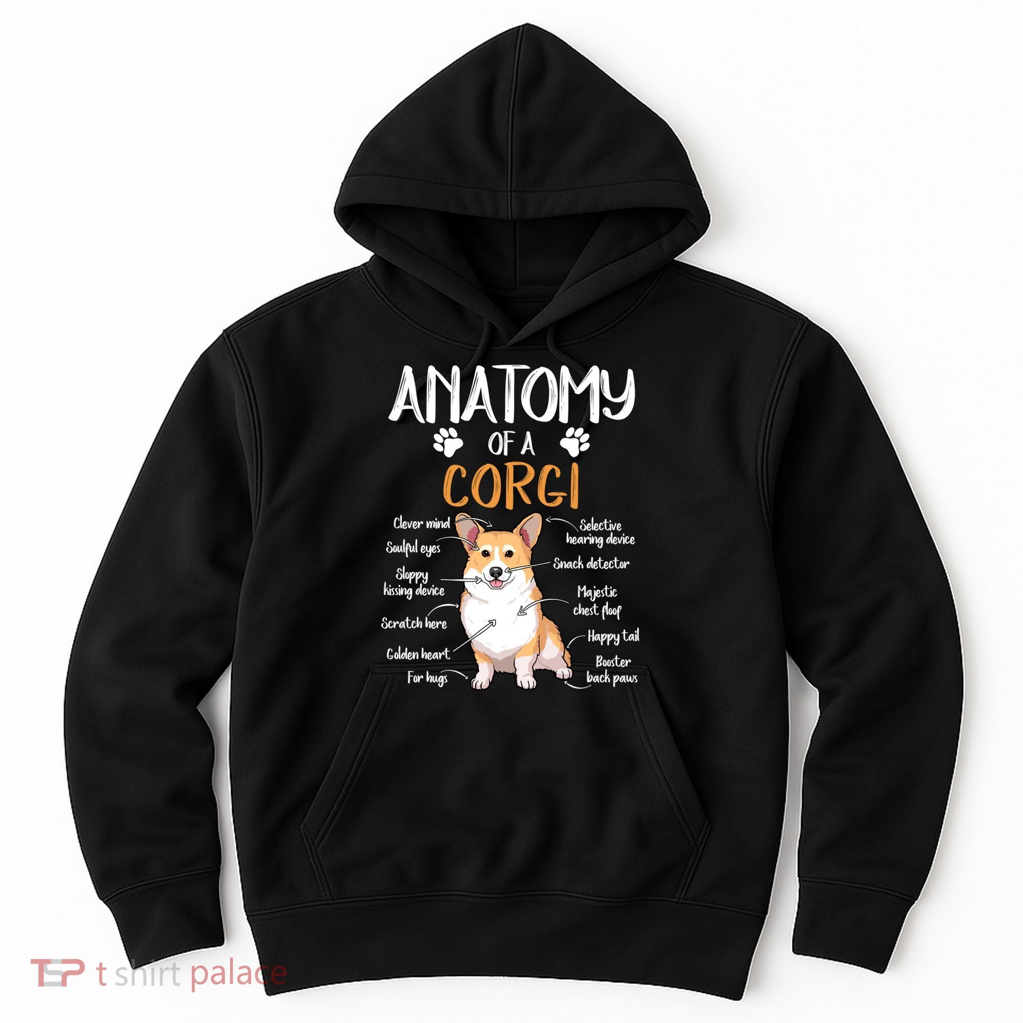 Funny Anatomy Corgi Dog Lover Gift Hoodie