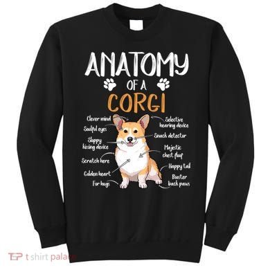 Funny Anatomy Corgi Dog Lover Gift Sweatshirt