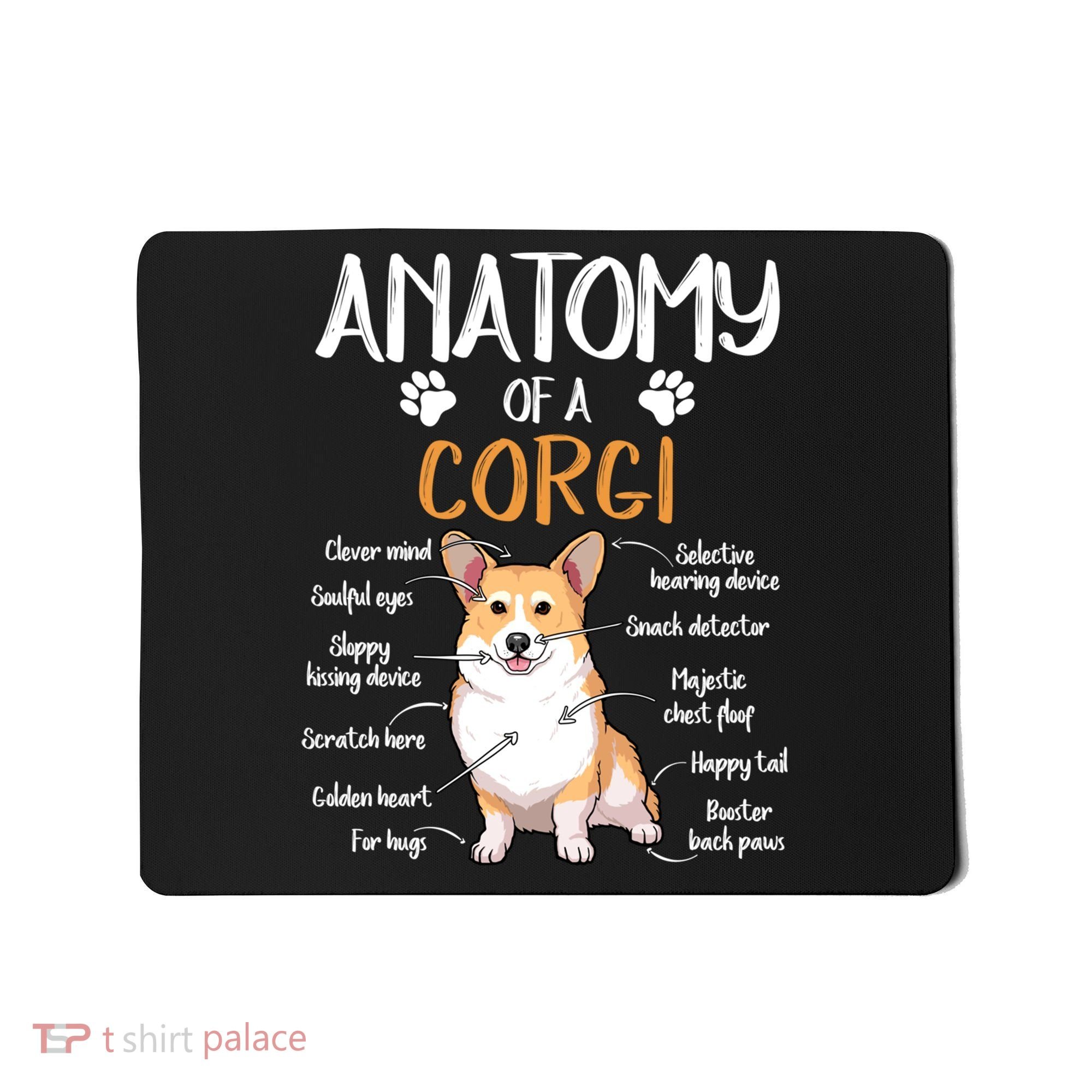 Funny Anatomy Corgi Dog Lover Gift Mousepad