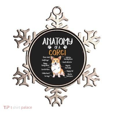 Funny Anatomy Corgi Dog Lover Gift Ornament