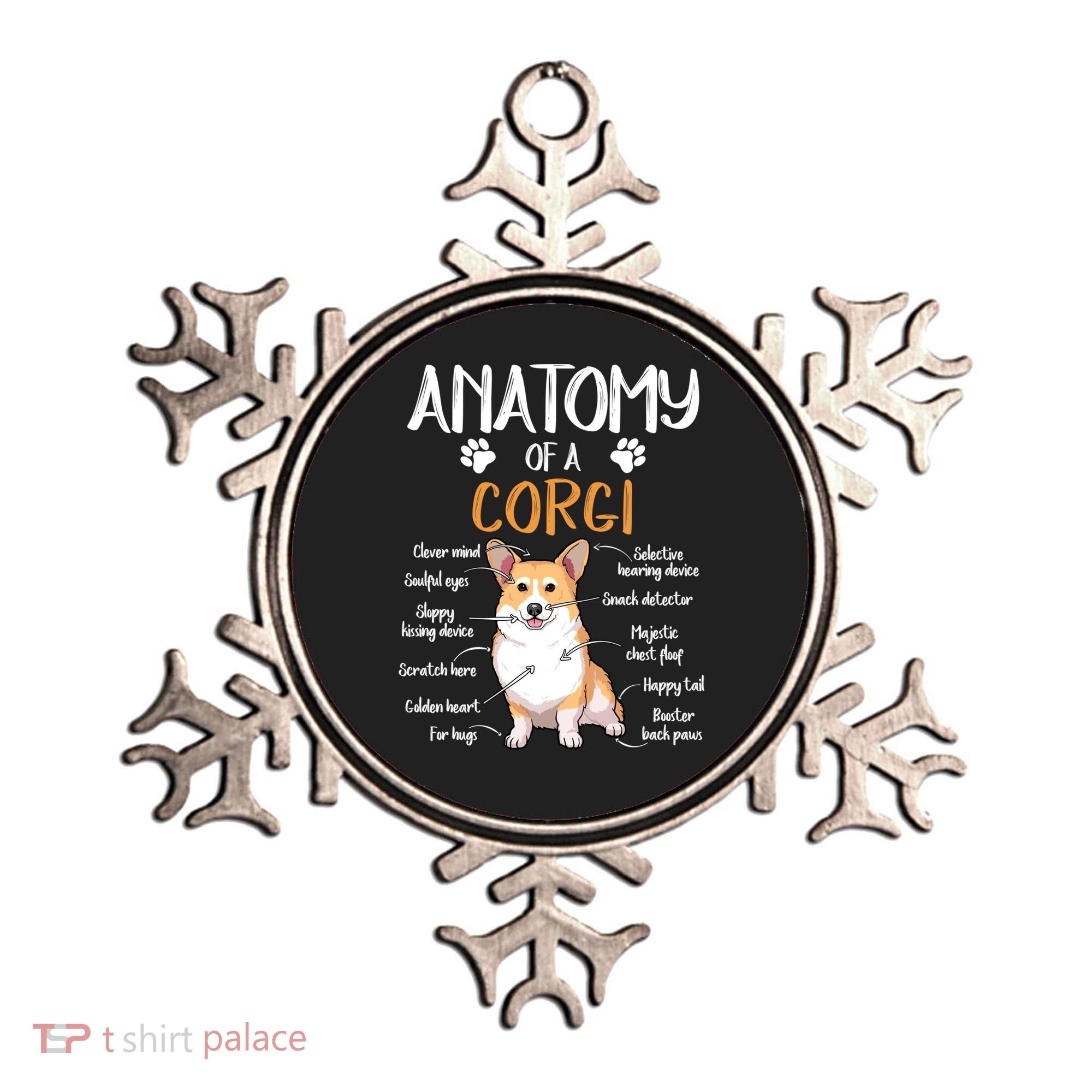 Funny Anatomy Corgi Dog Lover Gift Ornament