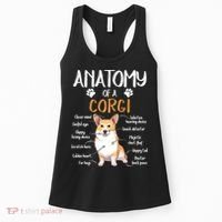 Funny Anatomy Corgi Dog Lover Gift Women's Tank Top thumb 0