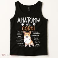 Funny Anatomy Corgi Dog Lover Gift Tank Top thumb 2