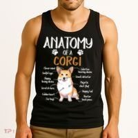 Funny Anatomy Corgi Dog Lover Gift Tank Top thumb 3