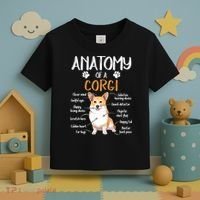 Funny Anatomy Corgi Dog Lover Gift Toddler T-Shirt thumb 3