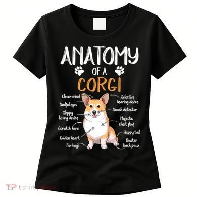 Funny Anatomy Corgi Dog Lover Gift Women's T-Shirt