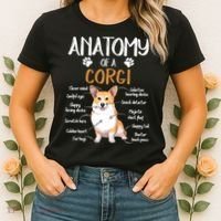 Funny Anatomy Corgi Dog Lover Gift Women's T-Shirt thumb 2
