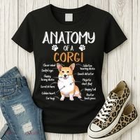 Funny Anatomy Corgi Dog Lover Gift Women's T-Shirt thumb 3