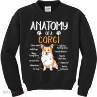 Funny Anatomy Corgi Dog Lover Gift Kids Sweatshirt thumb 0