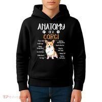 Funny Anatomy Corgi Dog Lover Gift Kids Hoodie thumb 4