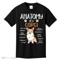 Funny Anatomy Corgi Dog Lover Gift Kids T-Shirt thumb 0